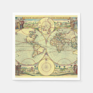 Serviettes Jetables Un nouveau mapp du monde - atlas