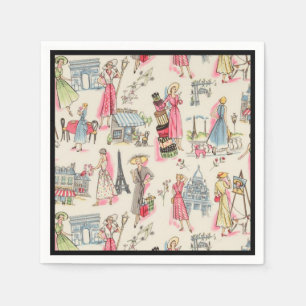 Serviettes Jetables Une journée à Paris