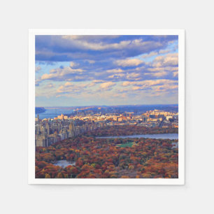 Serviettes Jetables Une vue d'en haut : Automne à Central Park 01
