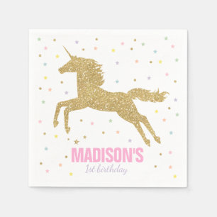 Serviettes Jetables Unicorn Anniversaire de la fête Napkin Whimsical U
