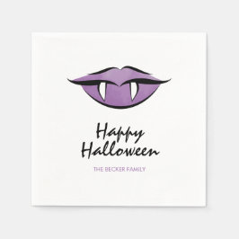 Serviettes Jetables Vampire Lèvres Goth Happy Halloween Papier Napkins