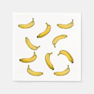 Serviettes Jetables Version de croquis de motif Banana
