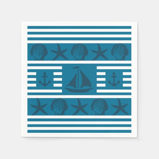 Serviettes Jetables Vie marine (Devant)