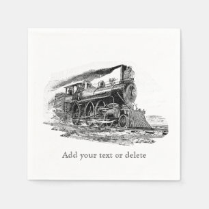 Serviettes Jetables Vieille locomotive à vapeur