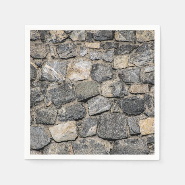 Serviettes Jetables Vieille texture murale en pierre (Devant)