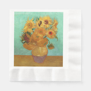 Serviettes Jetables Vincent Van Gogh Douze Tournesols Dans Un Vase