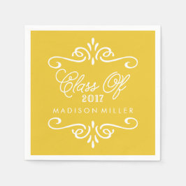 Serviettes Jetables Vintage jaune | Serviettes d'études