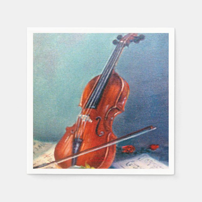 Serviettes Jetables Violon/Violon (Devant)