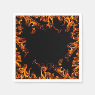 Serviettes Jetables vrai feu flamme serviettes orange jaune noir