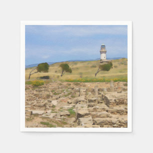 Serviettes Jetables Watercolor lighthouse