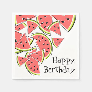 Serviettes Jetables Watermelon Happy Anniversaire papier serviettes