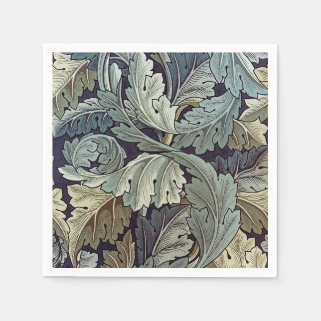 Serviettes Jetables William Morris Acanthus Feuilles (Devant)