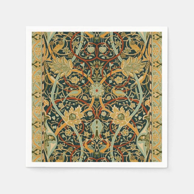 Serviettes Jetables William Morris Perse Art oriental de la moquette (Devant)