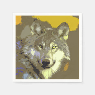 Serviettes Jetables Wolf 044