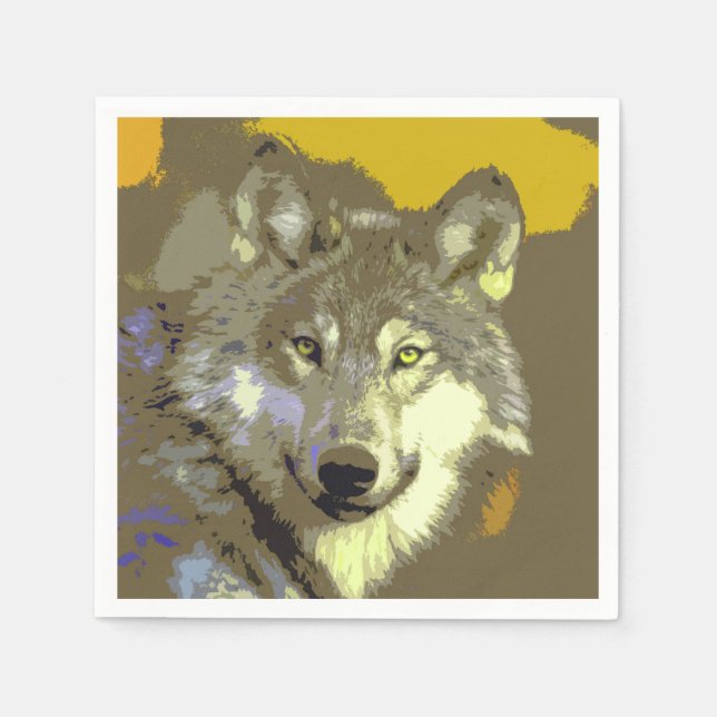 Serviettes Jetables Wolf 044 (Devant)