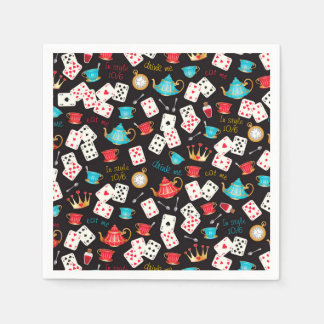 Serviettes Jetables Wonderland Prints
