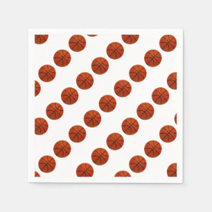 Serviettes Jetables Worn Orange Basketball