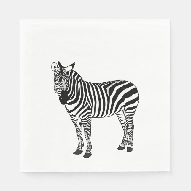 SERVIETTES JETABLES ZEBRA (Devant)