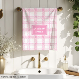 Serviettes minimalistes personnalisées Plaid Paste