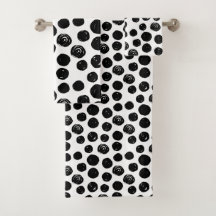 Serviettes noires à la mode simples de salle de
