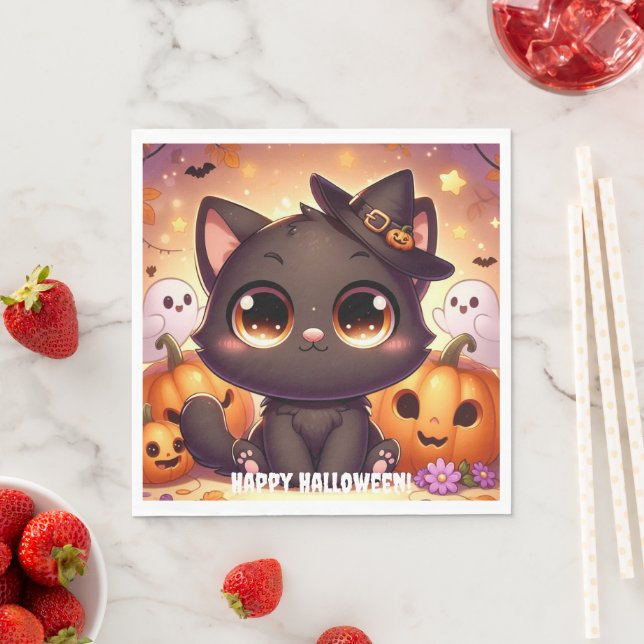 Servilletas Gato Negro Serviette (Beispiel)