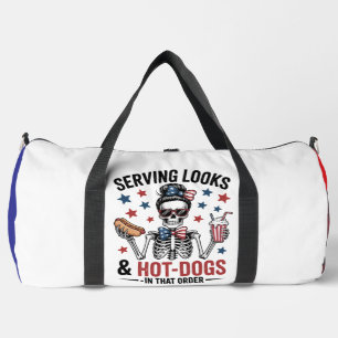 Serving Looks & Hot Dogs Skelett Duffle Bag