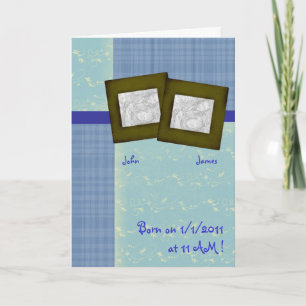 Ses jumeaux - Photo Faire-part de naissance -Girl