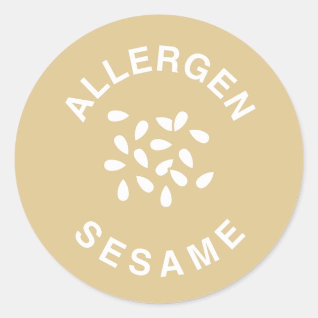 Sesam Allergen Étiquette (Devant)