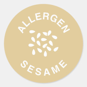Sesam Allergen Label Runder Aufkleber