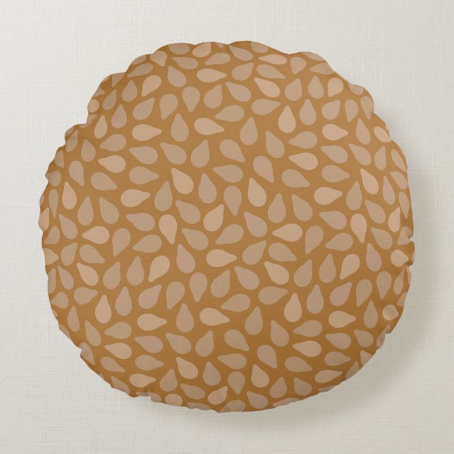 Sesamball Rundes Kissen (Vorderseite)