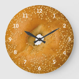 Sesame Bagel Clock Große Wanduhr