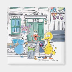 Sesame Pals Doodley Graphic Magnet
