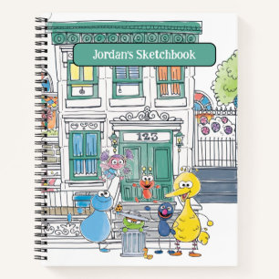 Sesame Pals Doodley Graphic Zeichnend Notizbuch