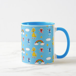 Sesame Pals Rainbow Doodley Pattern Tasse