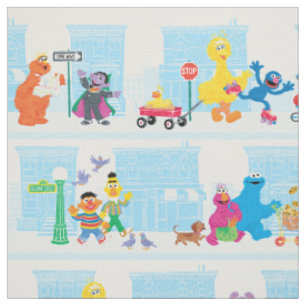 Sesame Pals Spaziergang entlang der Sesamstraße M Stoff