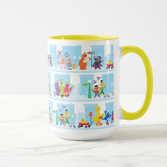 Sesame Pals Spaziergang entlang der Sesamstraße Mu Tasse (Rechts)