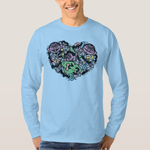 Sesame Sesame Count von Count Doodle Heart T-Shirt