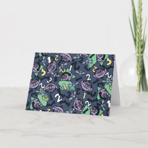 Sesame Sesame   Count von Count Doodle-Muster Feiertagskarte