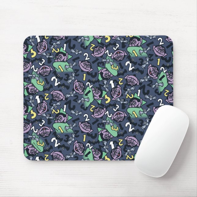 Sesame Sesame | Count von Count Doodle Pattern Mousepad (Mit Mouse)