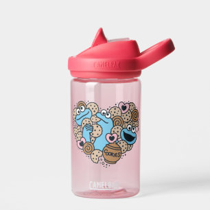 Sesame Sesame   Krümelmonster-Doodle-Herz Trinkflasche