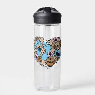 Sesame Sesame   Krümelmonster-Doodle-Herz Trinkflasche