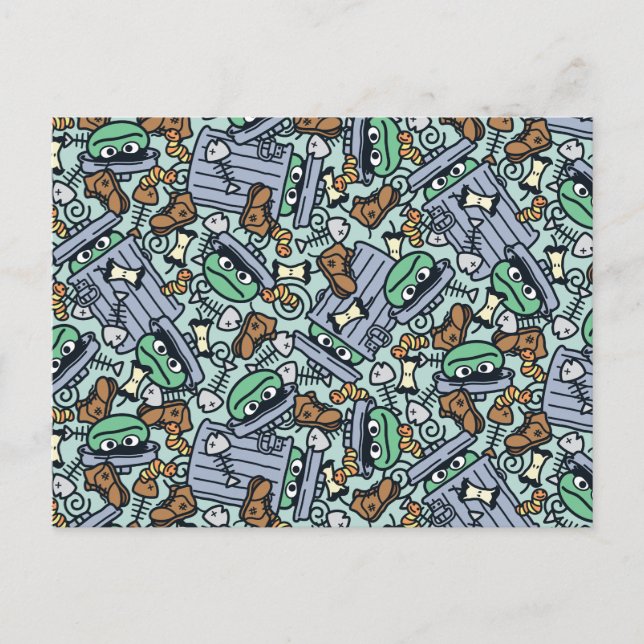 Sesame Sesame | Oscar für das Grouch Muster Postkarte (Vorderseite)