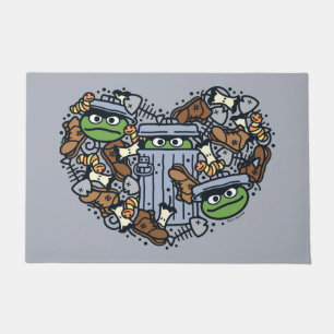 Sesame Sesame   Oscar the Grouch Doodle Heart Fußmatte