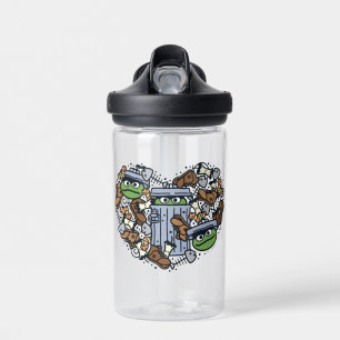 Sesame Sesame   Oscar the Grouch Doodle Heart Trinkflasche
