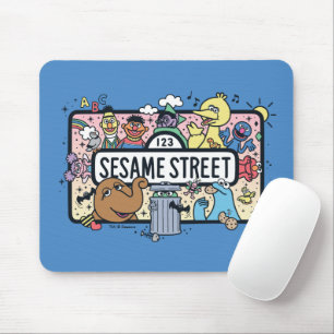 Sesame Sesame Sesame Freunde Doodle-Schild Mousepad