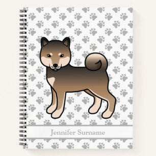 Sesame Shiba Inu Niedlicher Cartoon Dog & Benutzer Notizbuch