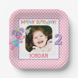 Sesame Street Abby Polka Dot Birthday Pappteller
