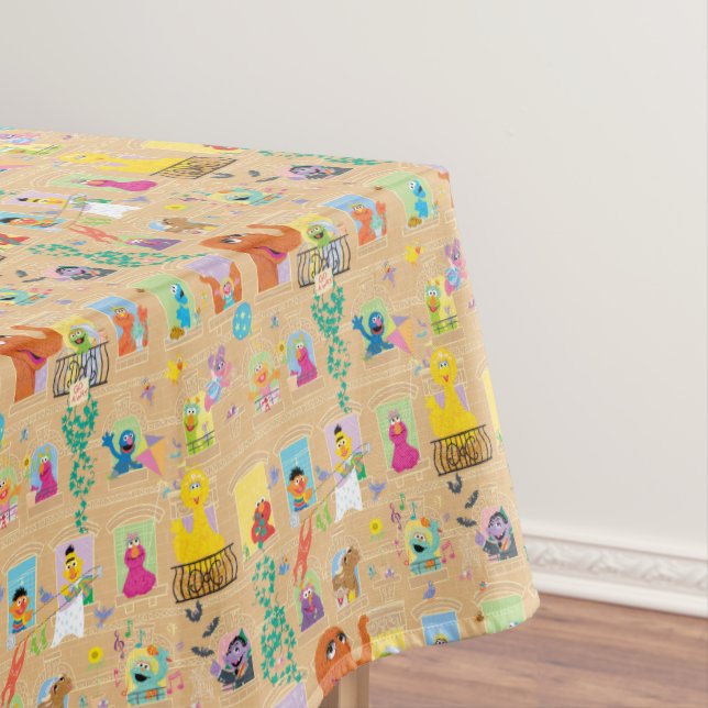 Sesame Street Apartment Windows-Muster Tischdecke (Beispiel)