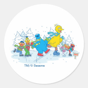 Sesame Street Autocollant d'amis de patinage sur