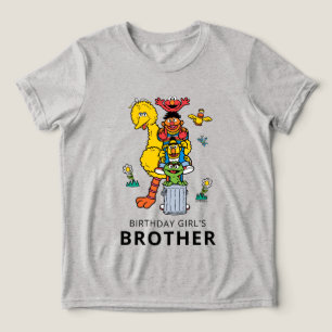 Sesame Street Charaktere & Straßenschild Geburtsta Tri-Blend Shirt